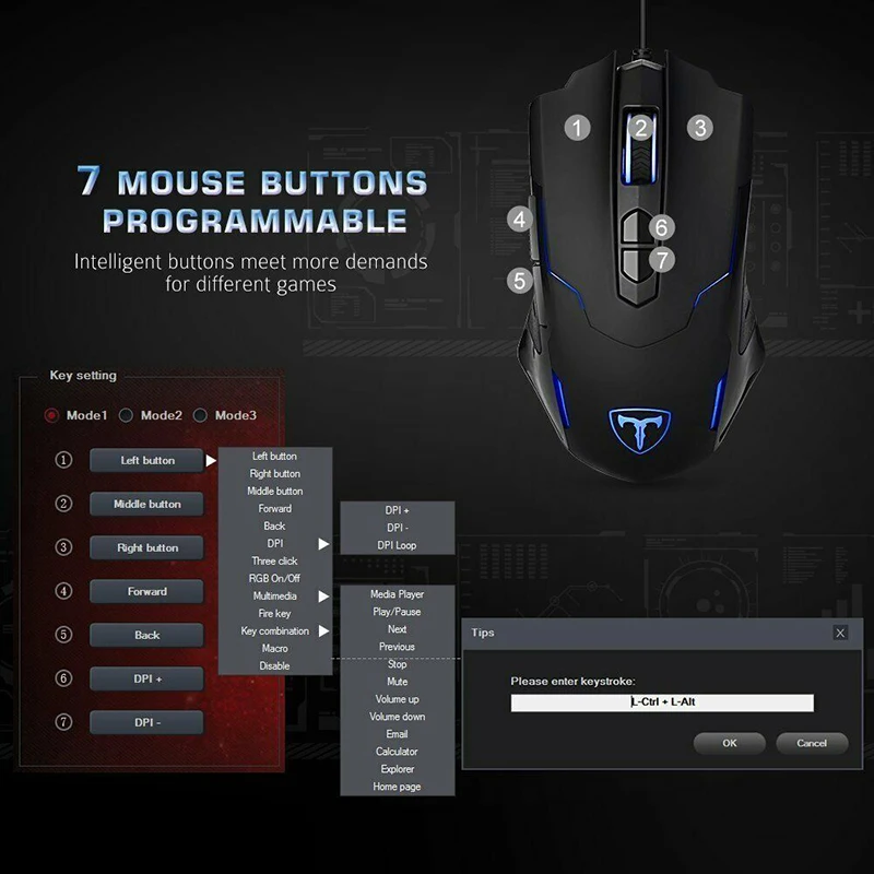 

Gaming Mouse Backlight 2400dpi 5.8GHZ Wired USB Mouse for Desktop Computer C66