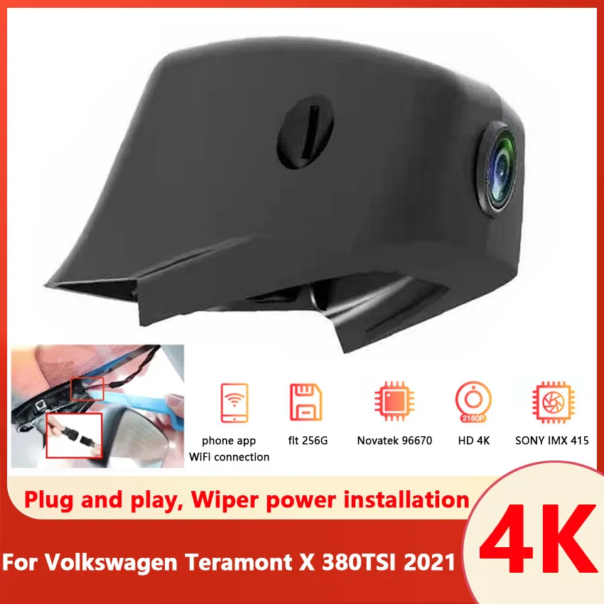 Car Driving Recorder Easy to install DVR Wifi Video Recorder Dash Cam Camera hd 2160P For Volkswagen Teramont X 380TSI 2021 2022