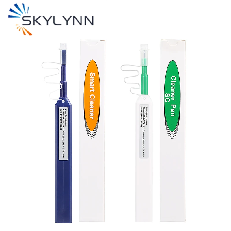 Skylynn High Quality Pen type Tools 1.25mm LC/MU 2.5mm SC/FC/ST One Click Fiber Optic Connector Cleaner