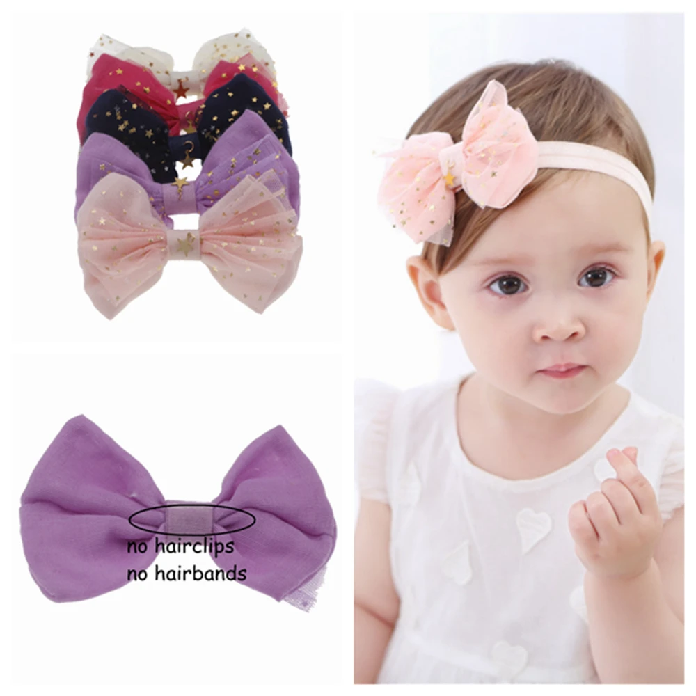 5 шт./лот 10 см тканевый бант сделай сам Аксессуары корейский Детский бутик без