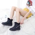 Зимние ботинки для родителей и детей, Нескользящие зимние ботинки, меховые теплые ботильоны для пуха, водонепроницаемые женские ботинки