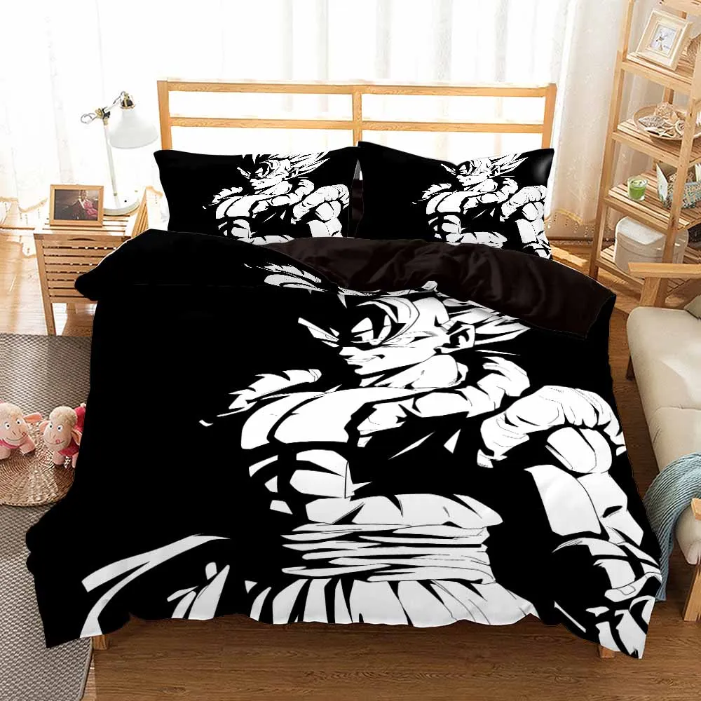 Color-4 Новые корейские носки из хлопка, хлопковые Dragon Ball Z Комплект постельного белья наволочка близнец полный queen King Размеры для мальчиков и девочек, Комплект постельного белья 2/3 шт. набор пододеяльников - Цвет: Color-4