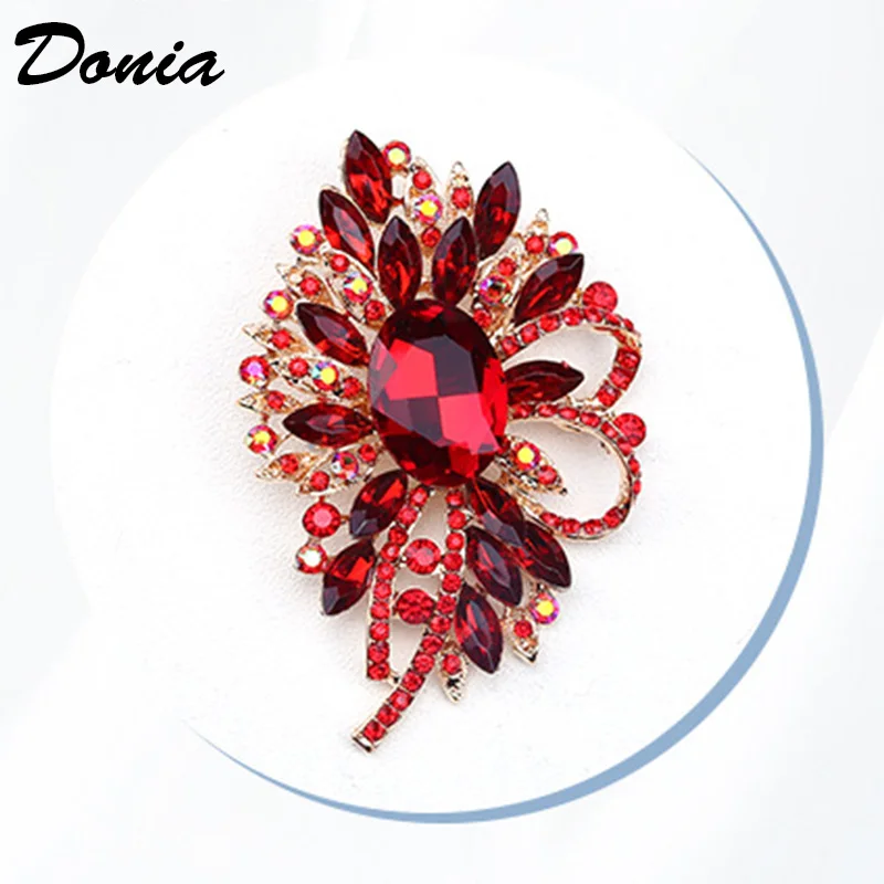 Женская Брошь в виде большого стеклянного стекла европейском и американском