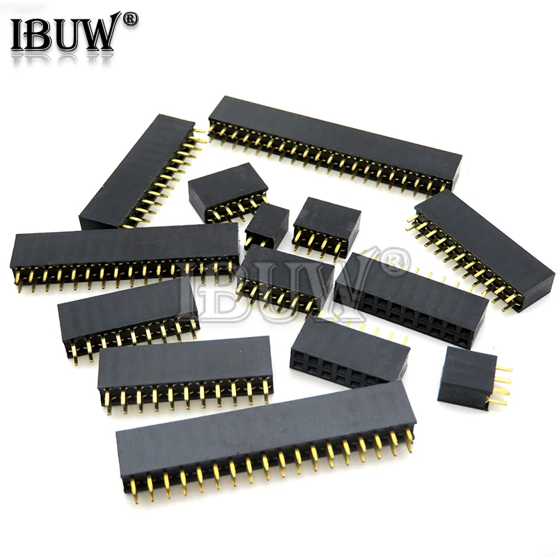 10PCS Double Row Pin Female Header Socket Pitch 2.54mm 2*2p 3PIN 4PIN 5PIN 6PIN 7PIN 8PIN 9PIN 20PIN Connector For arduino - купить по