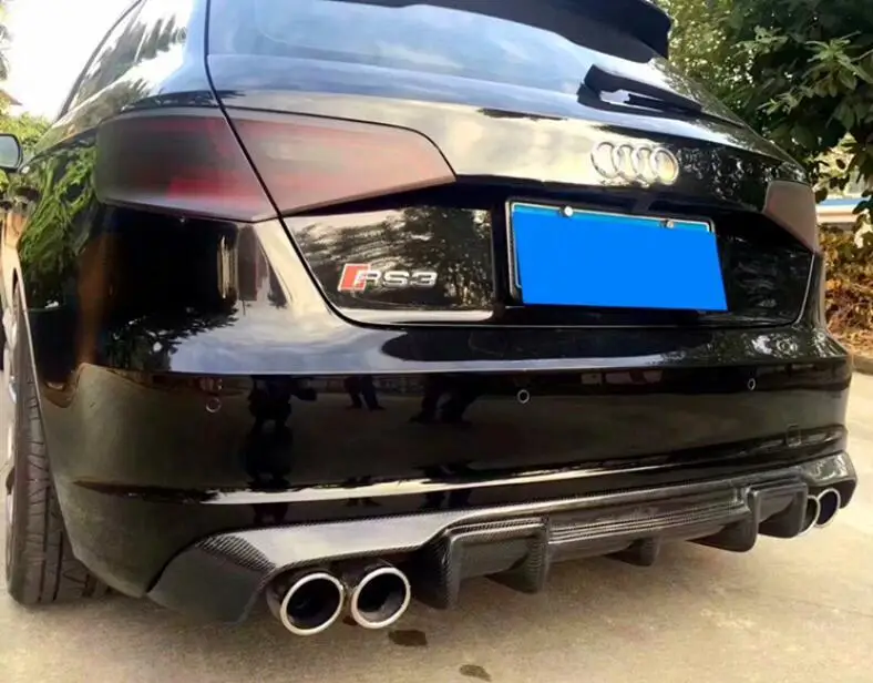 Автомобильный задний бампер A3 Sline из углеродного волокна спойлер диффузор задняя