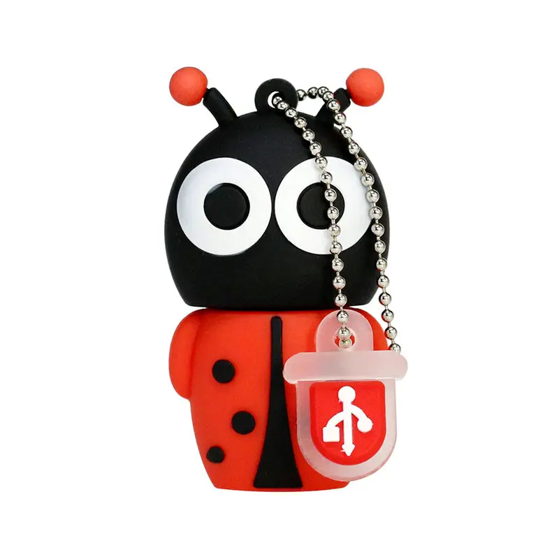 USB флэш накопитель 8 ГБ милые животные божья коровка флэшка 32 16 карта памяти жук