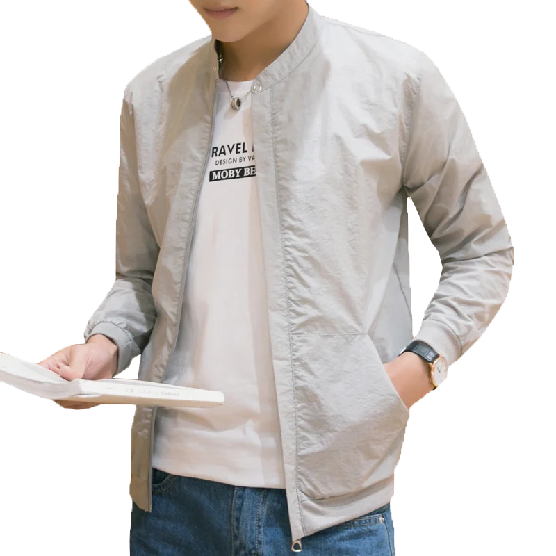 Летние Базовые Куртки легкая Солнцезащитная куртка для мужчин быстросохнущая