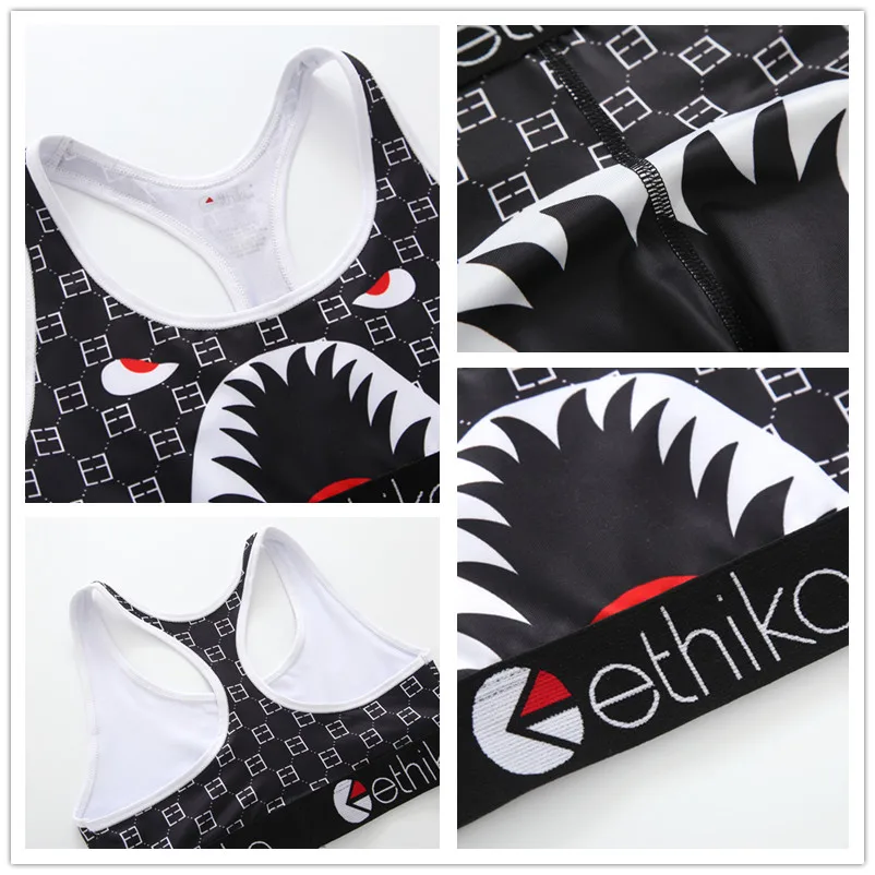 

OEM Ethika 2 Piece Sports Set Womans Ethika Underwear Sports Bra Plus Size Fitness Women Set