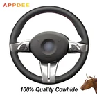 Рука сшитый черный кожаный чехол на руль для BMW Z4 E85 (Roadster) 2003-2008 E86 (купе) 2005 2006 2007 2008