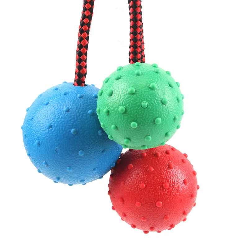 Игрушечный резиновый мяч для домашних животных устойчивый к укусам собак шнур
