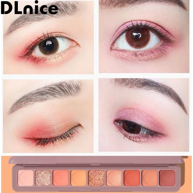 

9 Color Eyeshadow Palette Fashion Pearl Matte Polarized High Gloss Long Lasting Eyeshadow Palette Big Eyes Long Lasting Makeup
