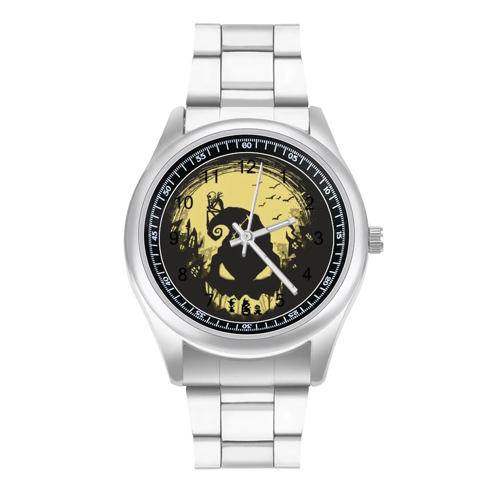

Хэллоуин, кварцевые часы из нержавеющей стали, наручные часы, для девушек, для улицы, Необычные аналоговые наручные часы