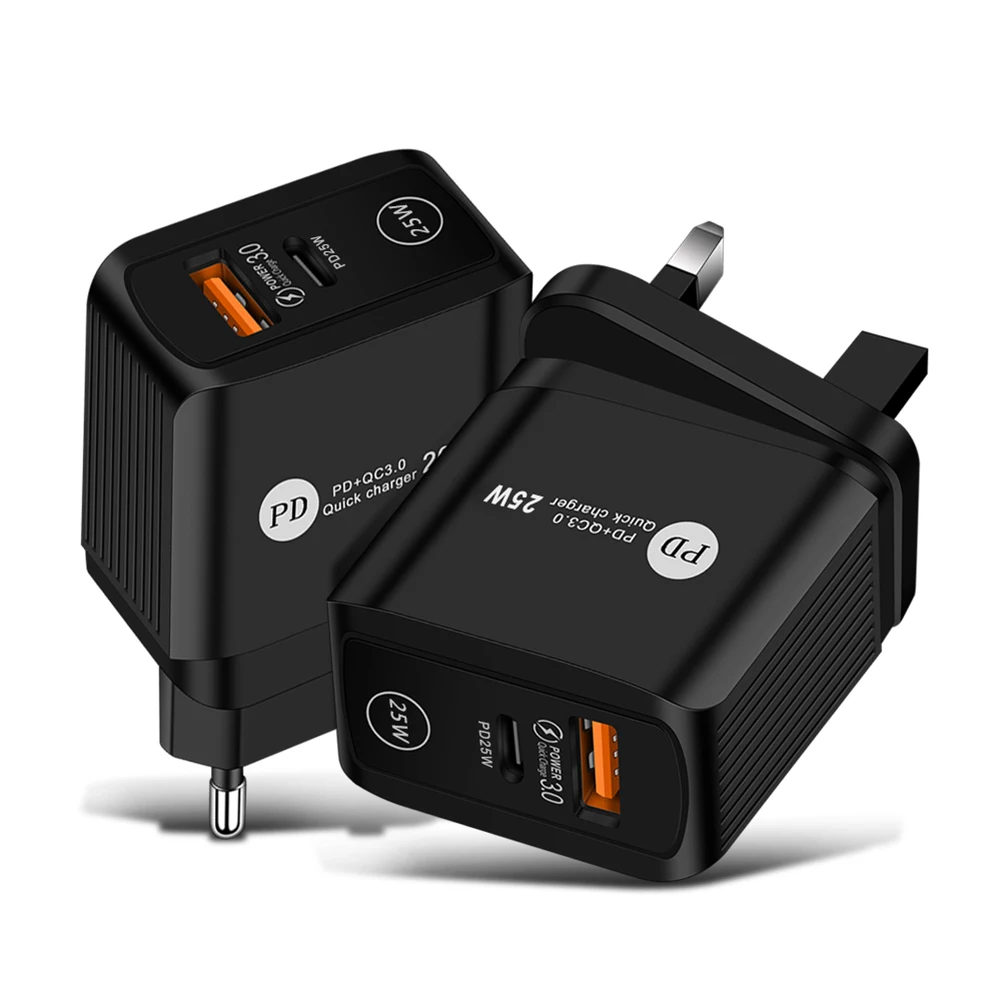25w usb charger usukeu plug qc 3 0 quick charge mobile phone universal wall adapter fast charging for iphone 13 travel office free global shipping