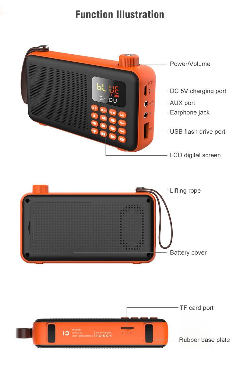 Радио FM высокое качество мини динамик стерео Bluetooth цифровой fm радио