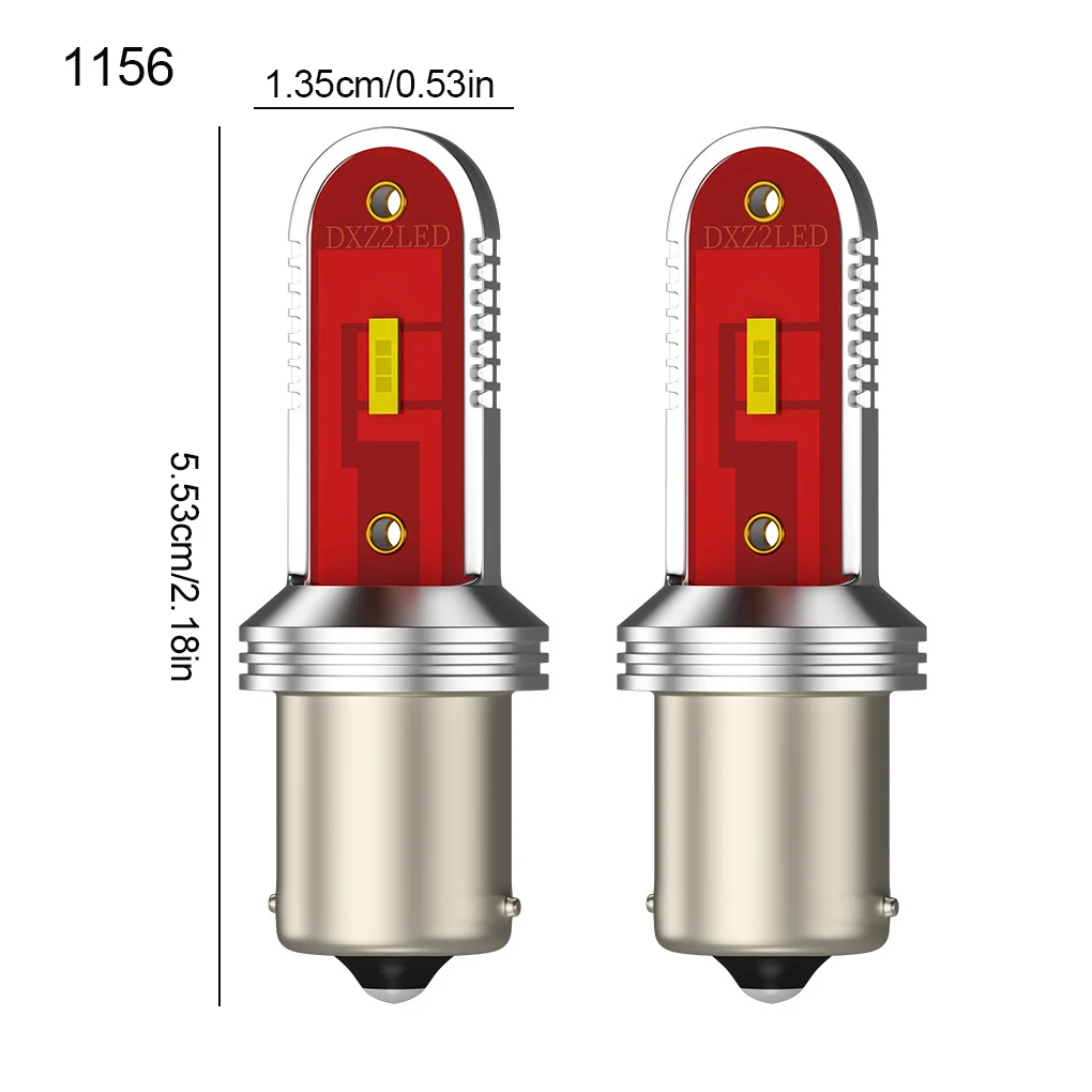 

2pcs P21W 1156 BA15S Led Brake Lights T20 7440 7443 W21W W21/5W Auto Signal Lamp T25 3157 P27W 10SMD 3030 Chips