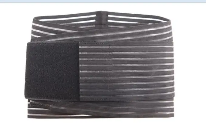 Бандаж для поддержки талии прочный черный двойной регулируемый облегчения боли