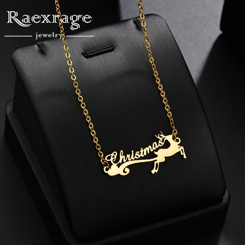 

Ожерелье Raexrage с именем оленя из нержавеющей стали