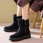 Замшевые ботильоны LLUUMIU для женщин, зимние ботинки, кожаная зимняя обувь, теплая обувь, холодная зимняя женская обувь на платформе, женские ботильоны