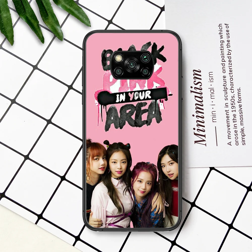 

Black Pink Girl Korea Kpop Phone Case For Xiaomi Mi Note 10 A3 9 MAX 3 A2 8 9 Lite Pro Ultra black Prime Pretty Cover Silicone