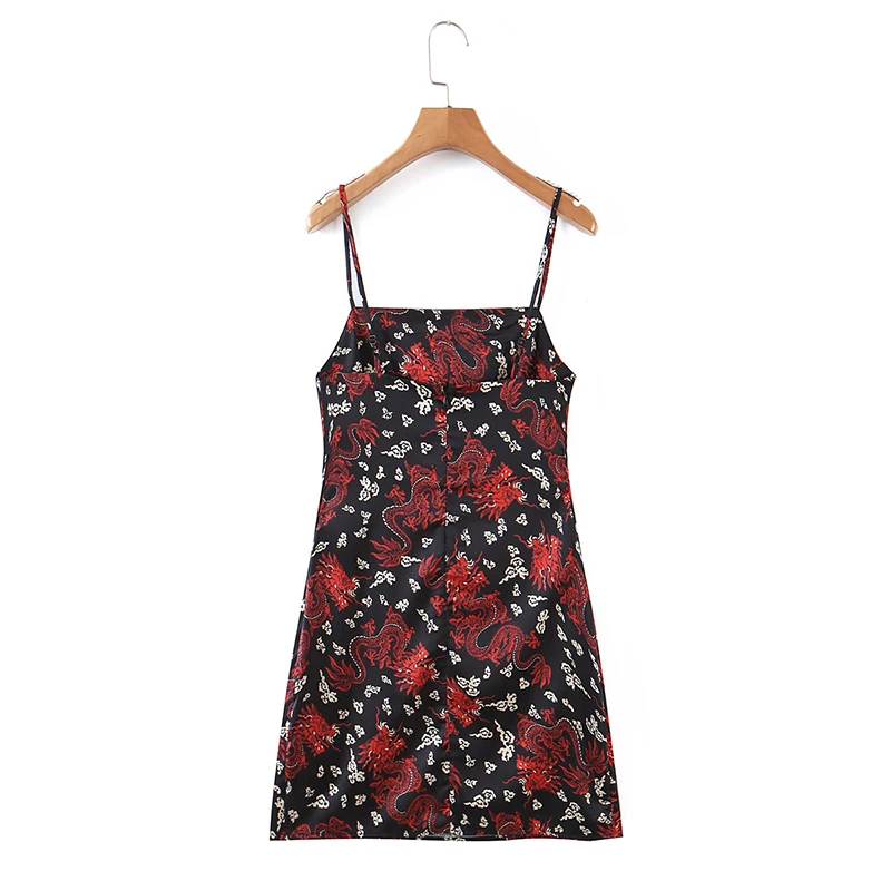 Женское мини-платье на бретельках ZA весеннее облегающее платье без рукавов с