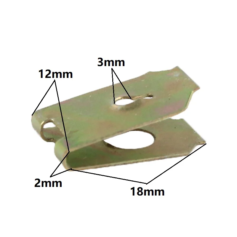 

KALILI Spires Screw Fixed Fastener Clip Bronze Tone Spring U-Type Gasket Metal Car Door Panel