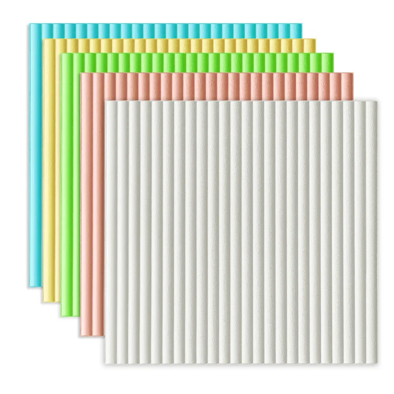 

3D Concave-Convex Foam Wallpaper Simple Modern Soft Bag Self-Adhesive Wall Paper Household Bedroom Bedside Decoration Stickers