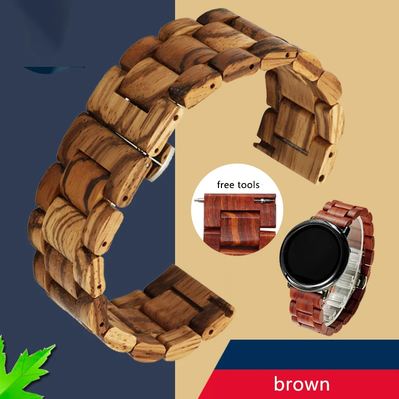 

20mm 22mm solid wood watch chain for Huawei GT2 glory magic replace good wood watch band watch2 Pro Watch