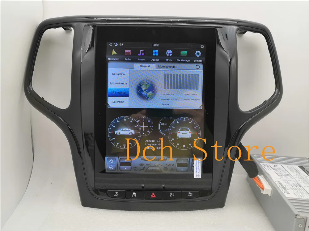 10,4 дюймов вертикальный экран Tesla стиль Android 8,1 автомобильный DVD gps плеер для Jeep Grand Cherokee 2012- px6 carplay радио navi