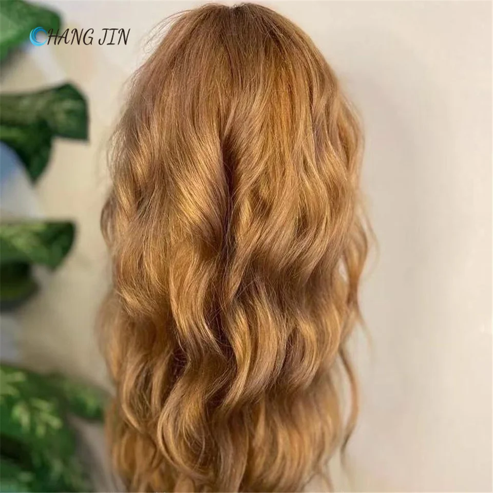 

CHANGJIN Middle Part Lace Human Hair Wigs Blonde Brown Colored Natural Losse Wave Pre Plucked Brazilian Perruque for Black Women