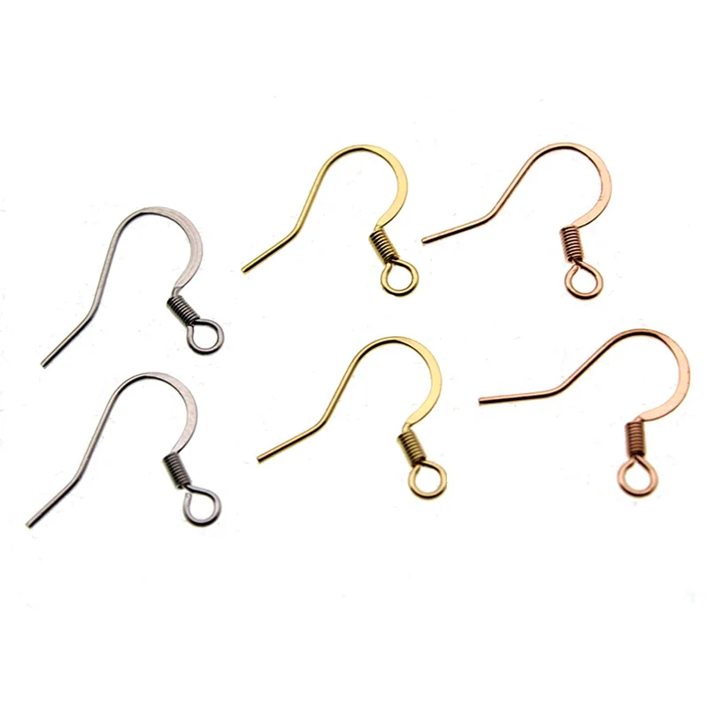 Застежки для сережек из нержавеющей стали золотистые 50 шт.|Ювелирная фурнитура и