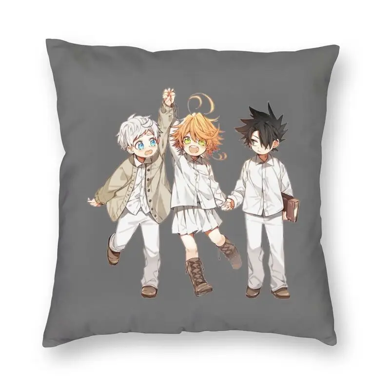 

The Promised Cushion Cover Soft Yakuso No Neverland Manga Throw Pillow Case for Sofa Square Pillowcase Living Room Decoration