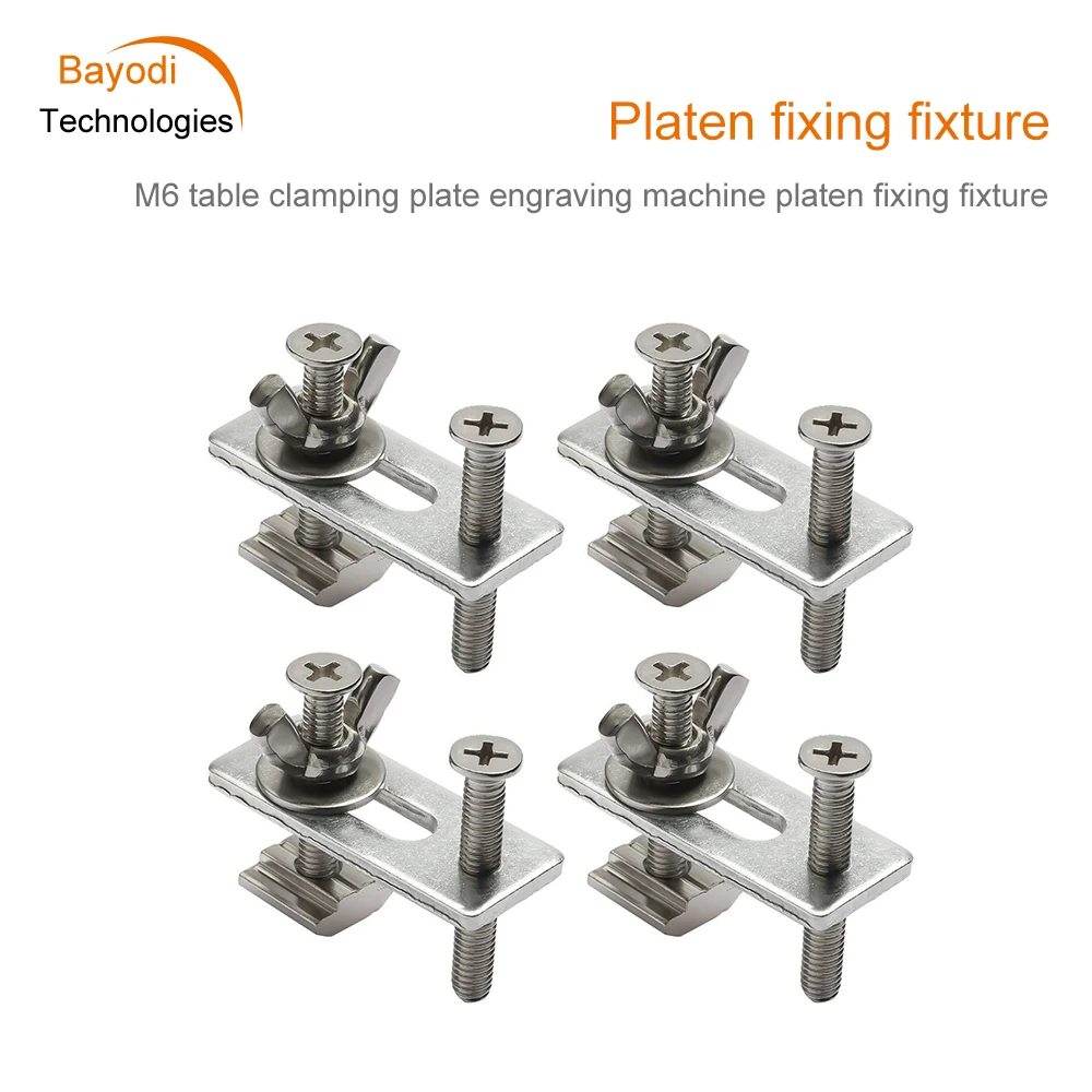

4pcs Engraving Machine Pressure Plate Fixed Fixture M6 Table 30mm T-Track Fixing Clip 3018 Series CNC Kit Hardware Accessories