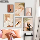 Постер в стиле бохо, Абстрактная Картина на холсте, модные женские принты, сексуальная красота, Настенная картина, винтажные настенные картины для декора гостиной