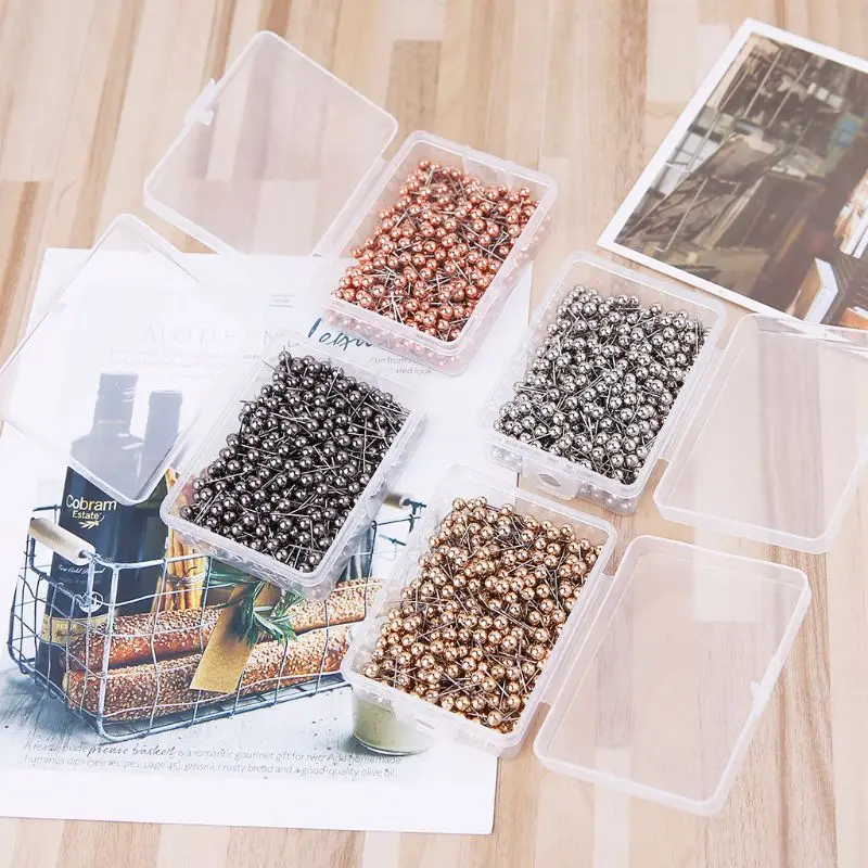 

400pcs Round Plastic Head Steel Point Push Pins Map Thumb Tacks Pin Office School Supplies Dropshipping