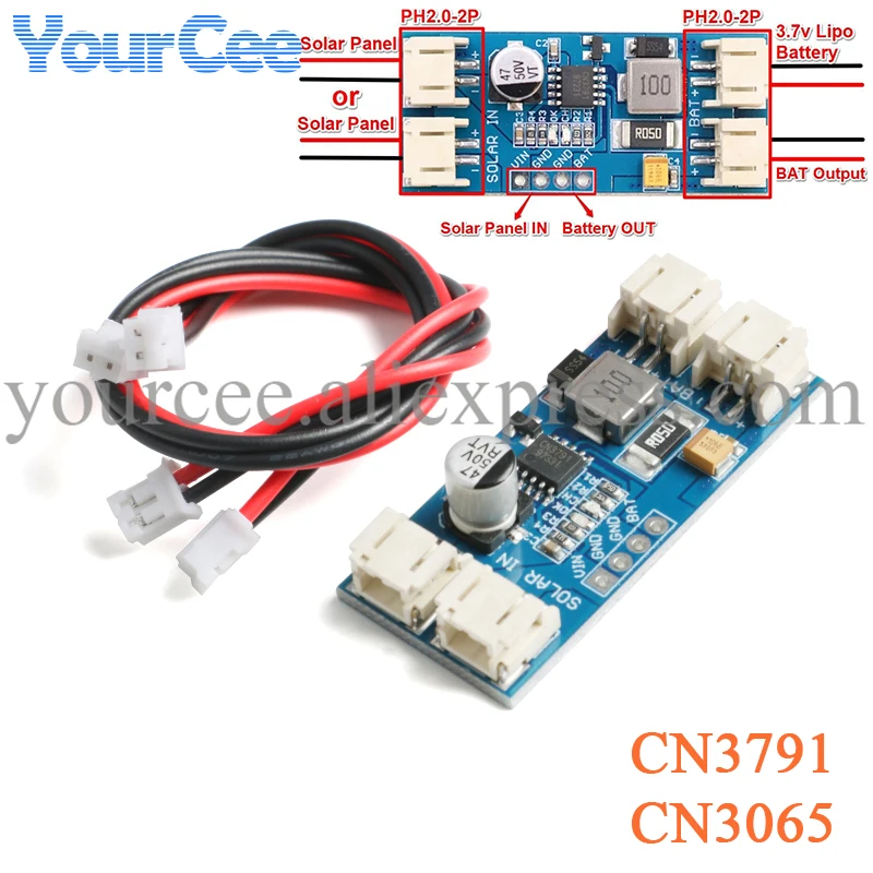 CN3791 CN3065 1-элементная зарядка литиевого аккумулятора 3,7 в 4,2 в регулятор MPPT солнечной панели модуль контроллера 5 в 6 в 9 в 12 В