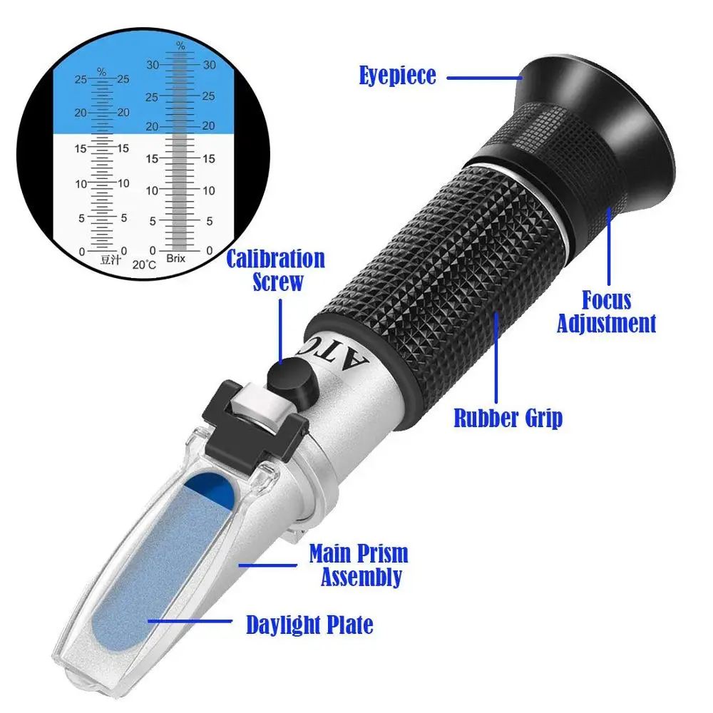 Ручной рефрактометр измеритель содержания соевого бобов и молока тестер с