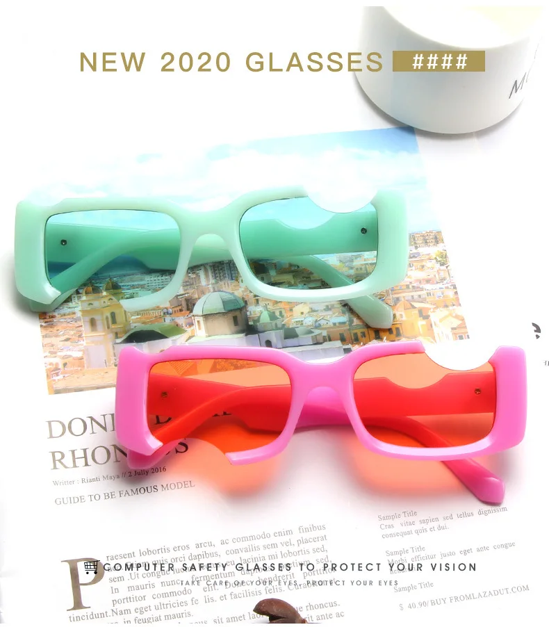

2021 women square Brand Designer Big Mark Luxury Sunglasses Men Women Rock Style Fashion Shades UV400 Vintage Glasses
