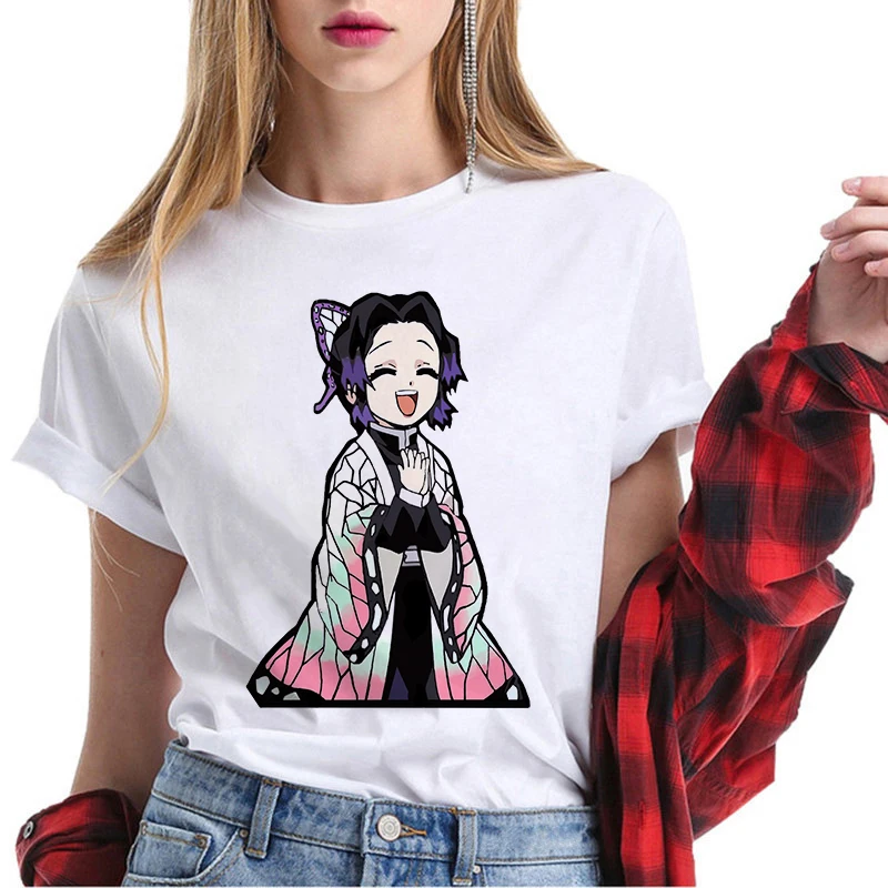 

Shinobu Kocho Nezuko T Shirt Men Japanese Anime Demon Slayer Shirt Kimetsu No Yaiba Graphic Tops Unisex Funny Tshirt Male 90s