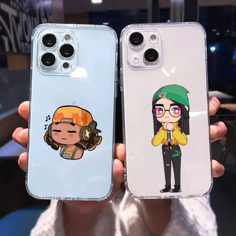 

valorant games Phone Case For iphone 13 12 11 8 7 plus mini x xs xr pro max Transparent soft