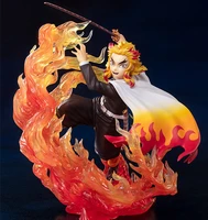 18cm anime demon slayer figure demon slayer breath of flame rengoku kyoujurou pvc action figure collectible model toys kid gift