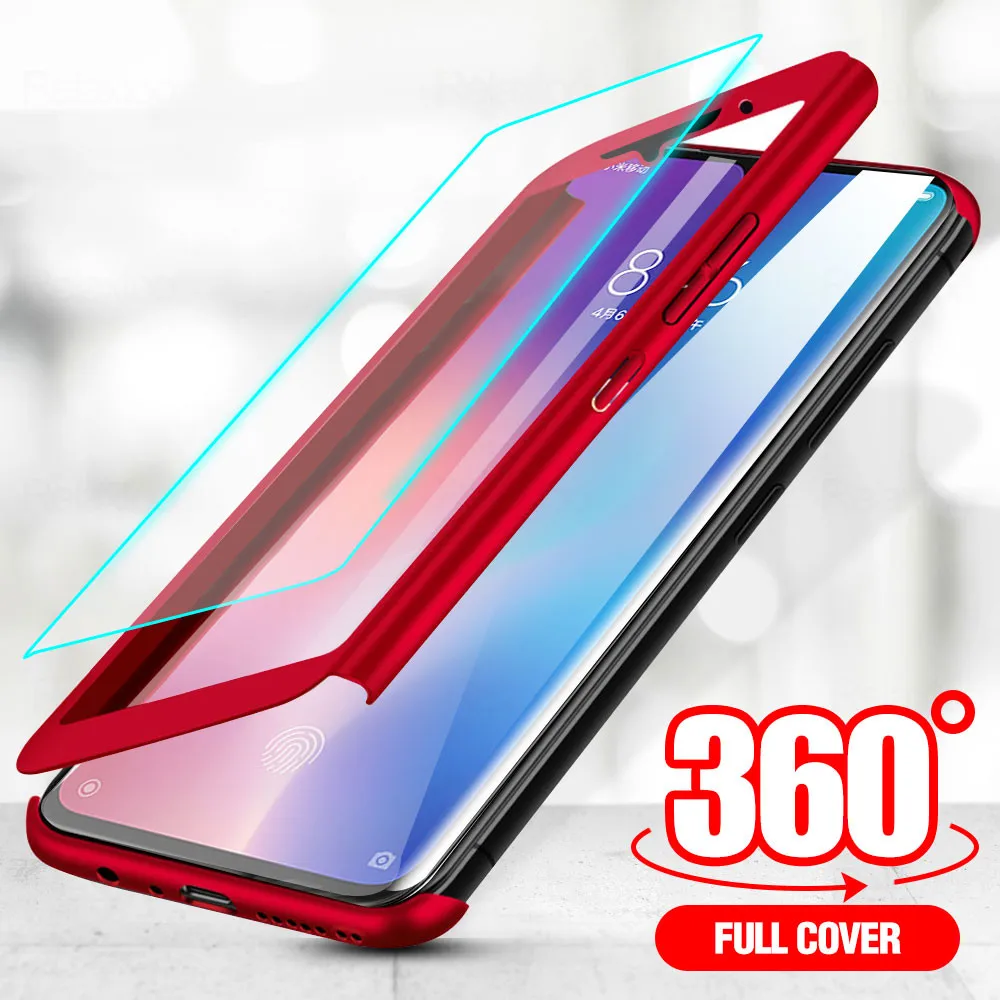 360 всего тела 2 в 1 чехол для Xiaomi Mi 9T 10 T Pro Mi9 Mi10 Mi9t Mi10t сенсорный экран стекло крышка