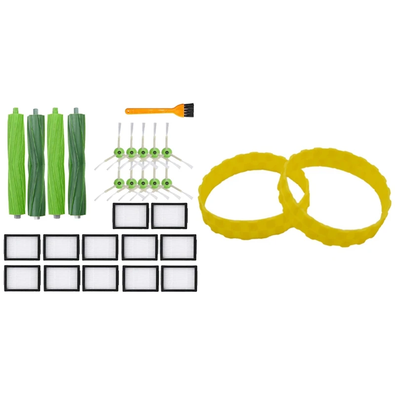 

2 предмета робот-пылесос на нескользящей подошве подходит для различных видов дорожного покрытия шины кожи & 1 комплект Запчасти для авто ки...