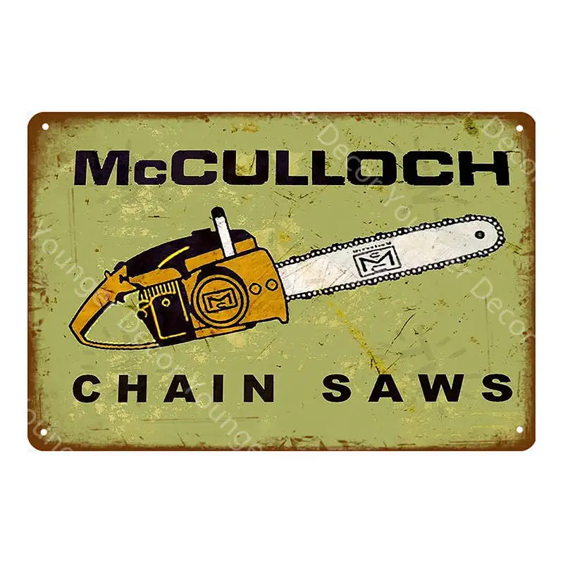 Ферма фермерский гараж магазин Декор Homelite птица цепные пилы винтажные