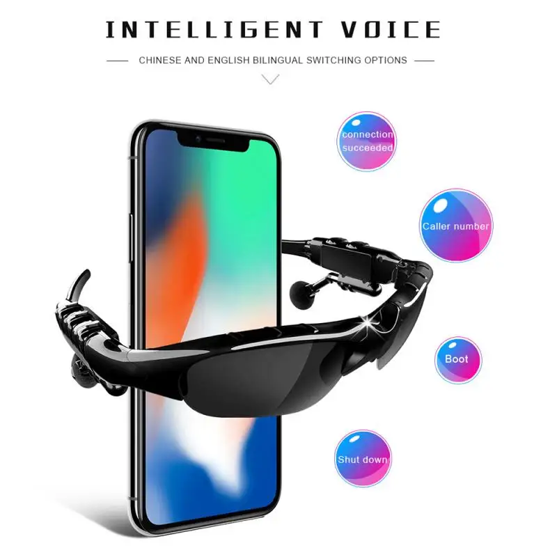 

Driving Riding Eyes Glasses With Mic Stereo Earphone Sport Stereo Wireless Bluetooth-compatible Sunglasses Headset Glasses