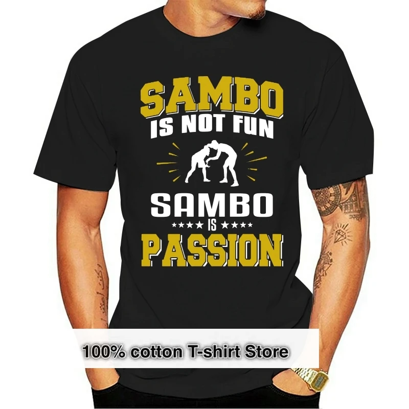 

Лидер продаж 2019, модная футболка Sambo is Passion из 100% хлопка, футболка Sambo is Passion
