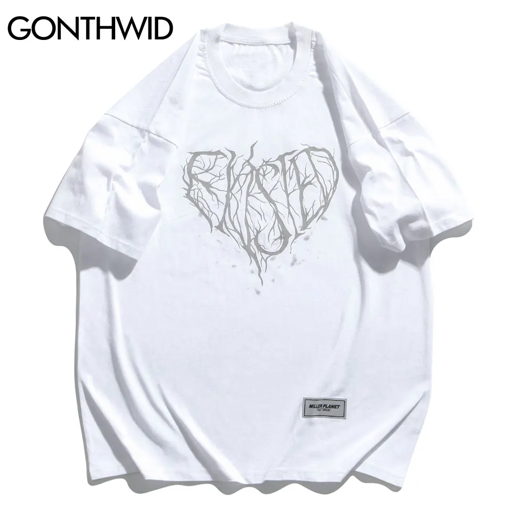 Футболка FPACE в стиле Харадзюку повседневная хлопковая рубашка с коротким рукавом