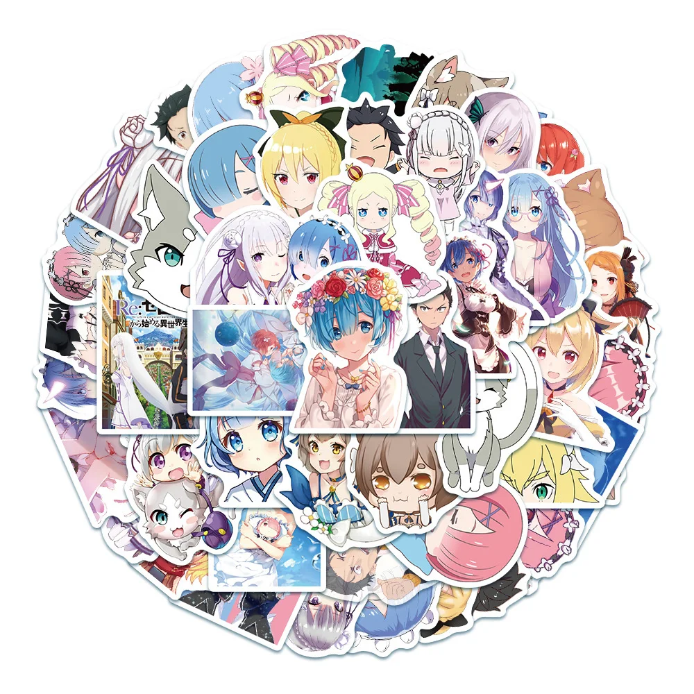 

10/30/50PCS Cool Guitar Skateboard Luggage Notebook Waterproof Helmet Anime Cute Rem Graffiti DIY Sticker Wholesale
