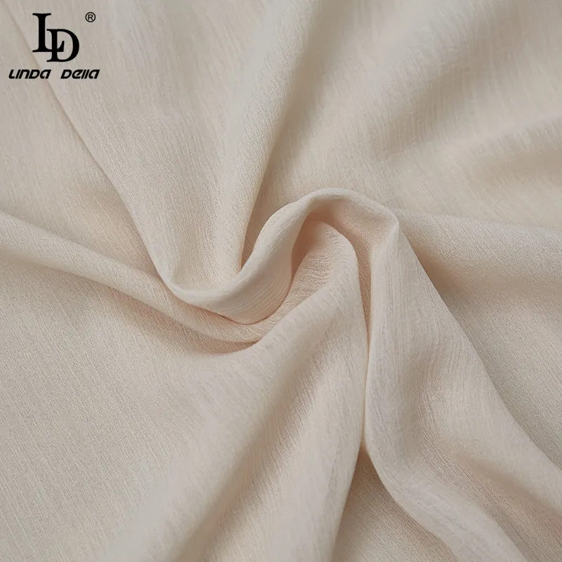 

LD LINDA DELLA Summer Runway Elegant Evening Party Gown Women Fashion Sleeveless Ruffle Stand collar Black Long Dress Vestidos