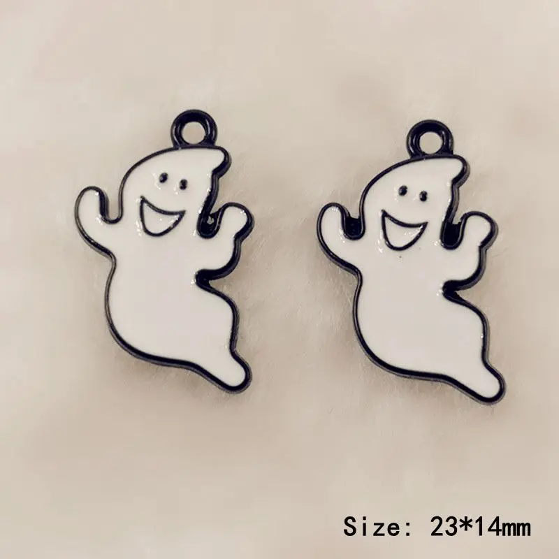 10 шт. эмалевые Подвески в виде тыквы кота шляпы летучей мыши браслета ожерелья