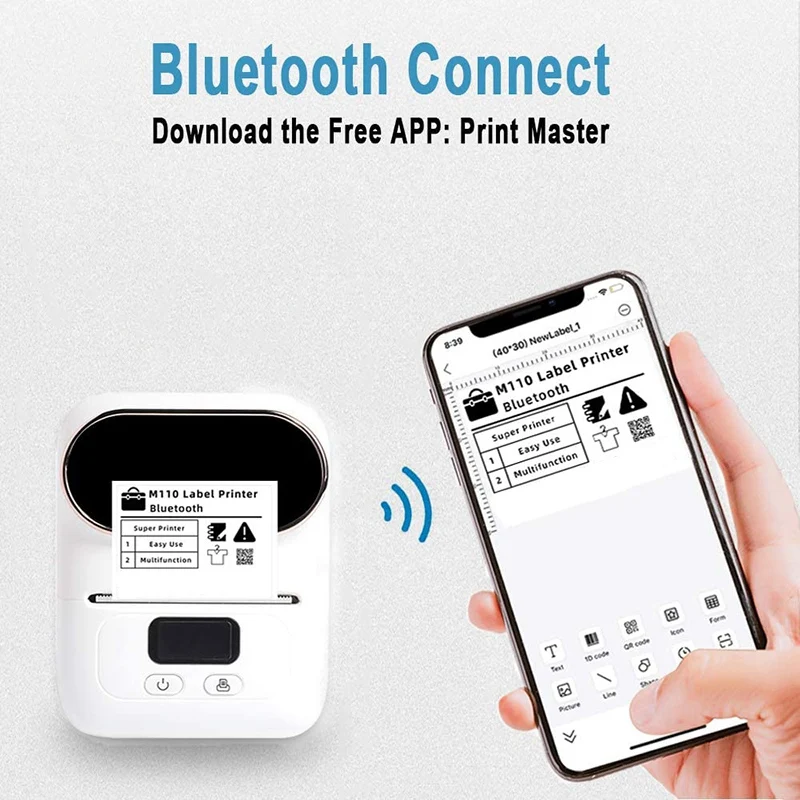 

Bluetooth Label Printer,Apply to Labeling,Office,for Android&IOS System